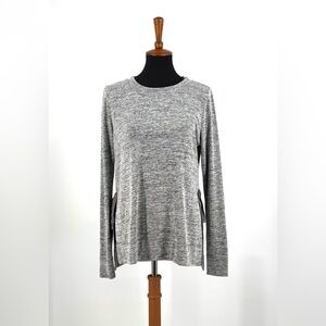 UGG Quincy Side-Tie Lounge Pullover in Gray Heathered Marl Size L